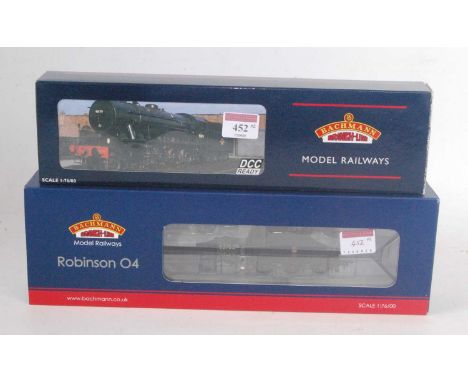 Two Bachmann items: 32-250W War Dept 2-8-0 loco and tender, BR late crest No. 80733, exclusive to K&amp;WR (M-BM) with 31-004