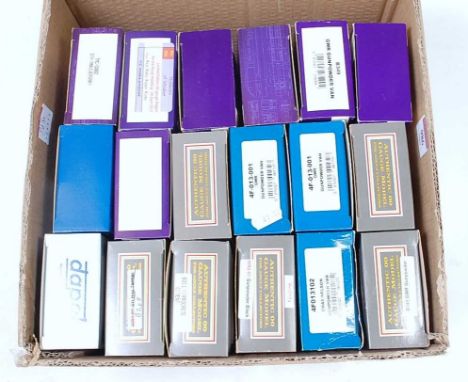 Large box containing 36 Dapol "Iron Mink" wagons, mixed liveries, some weathered, some duplication (M-BM)