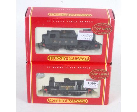 Hornby Top Link R2063 Southern lined green Terrier tank engine no. 2 "Freshwater" (M-BM), together with R2026A GWR 0-4-2 tank