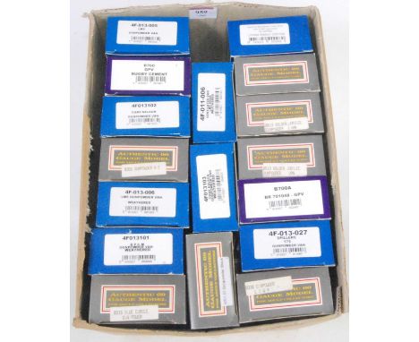 34 Dapol wagons, majority are iron mink vans, good variety of names (M-BM)