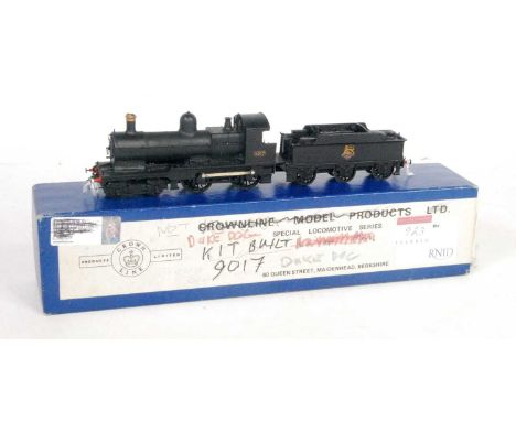 A white metal kit built ex GWR Dukedog, outside framed, engine and tender BR black no. 9017 (G)