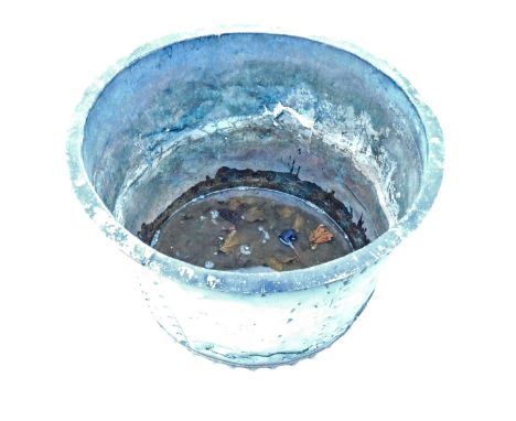 A painted copper boiler or planter, 75cm diameter. (AF)