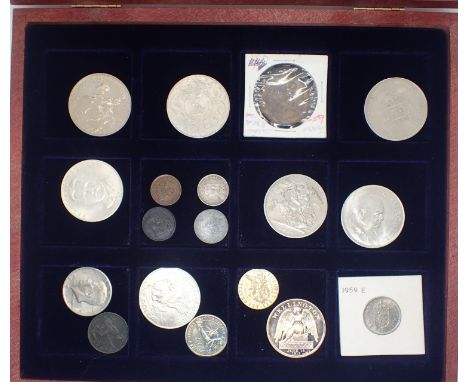 Mixed world coins, including commemoratives (18). P&amp;P Group 1 (£14+VAT for the first lot and £1+VAT for subsequent lots) 
