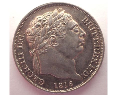 1816 silver sixpence of George III. P&amp;P Group 1 (£14+VAT for the first lot and £1+VAT for subsequent lots) 