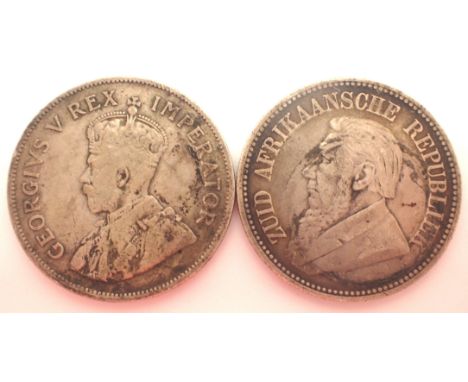 Two South Africa 2 1/2 shilling, 1894 and 1924. P&amp;P Group 1 (£14+VAT for the first lot and £1+VAT for subsequent lots) 