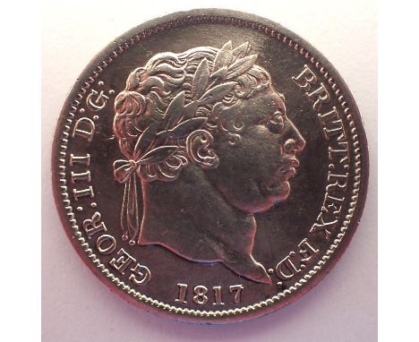 1817 silver shilling of George III. P&amp;P Group 1 (£14+VAT for the first lot and £1+VAT for subsequent lots) 