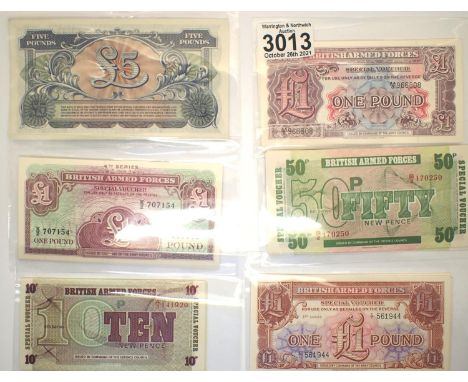 Twenty sets of six British Armed Forces military coupons. P&amp;P Group 1 (£14+VAT for the first lot and £1+VAT for subsequen