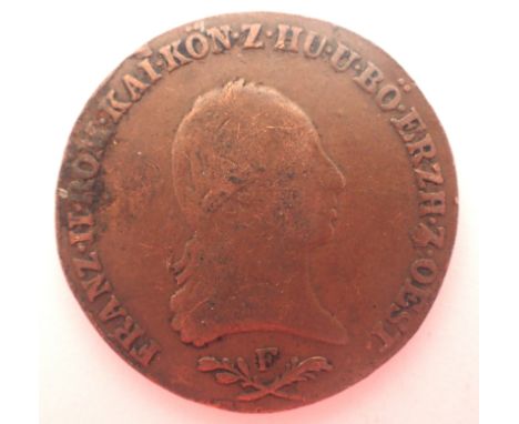 1800 Austrian 6 Kreuzer coin. P&amp;P Group 1 (£14+VAT for the first lot and £1+VAT for subsequent lots) 