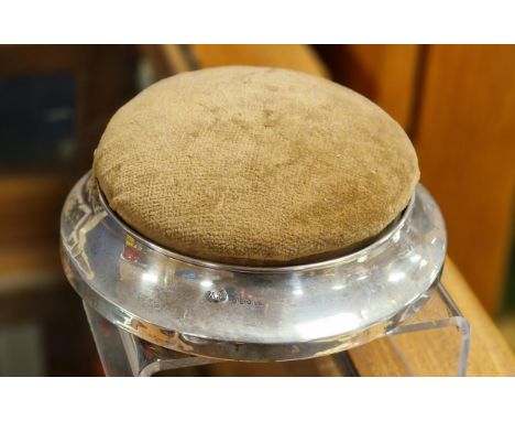 Silver Hallmarked Antique Pin Cushion - weight 184g
