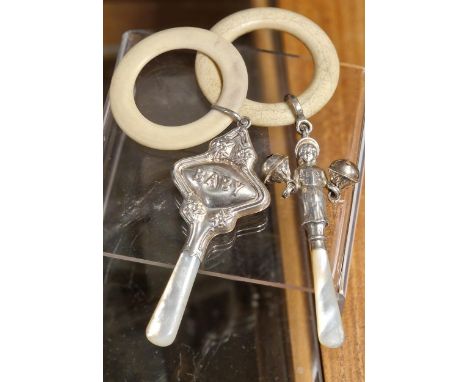Antique Victorian Sterling Hallmarked Silver Baby's Rattles