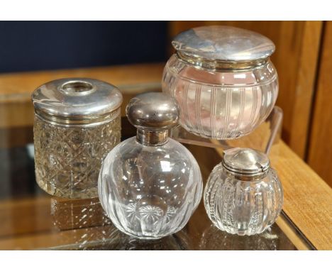 Silver Topped Scent Bottle Collection, all hallmarked and in good order