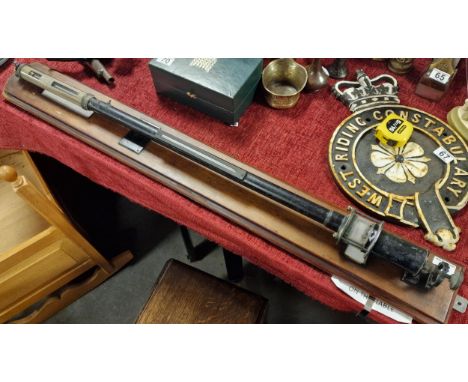 Antique Mounted Commemorative Barometer Scientific Instrument - 117cm long