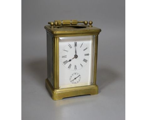 A carriage clock,10.5 cms high.