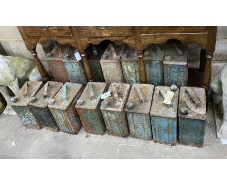 Fifteen assorted vintage Esso petrol cans