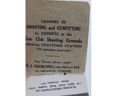 A good early 20th century miniature flick book; R. CHURCHILL; Shooting ; Flicker XXV. Part 1 - Loading, Gun Mounting & Positi