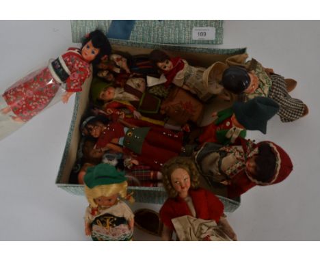 A collection of vintage dolls circa 1950's having un-associated box
