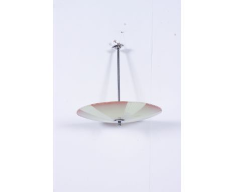 A 20th century Art Deco inspired uplighter lamp light.  H42cm x W45cm