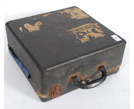 A vintage Corona USA typewriter in original case.