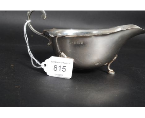 A hallmarked silver cream jug, with hallmarks for HCD, Birmingham, K.  3oz