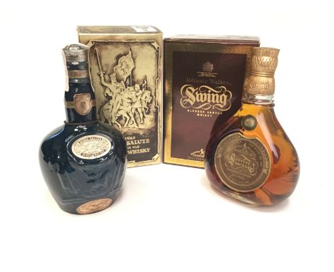 CHIVAS BROTHERS ROYAL SALUTE AGED 21 YEARS - SAPPHIRE  DECANTER
Blended Scotch Whisky. 
70cl, 43° GL, in Wade ceramic decante