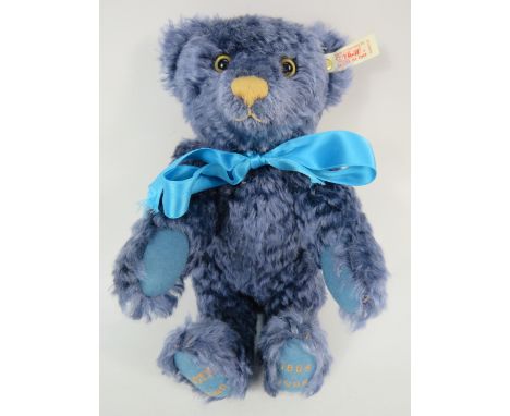 Limited Edition Steiff bear in Blue, Kober WIEN 1868 -1998 1065 OF 1500