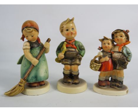 3 Goebel Hummel figurines the tallest measures 5".