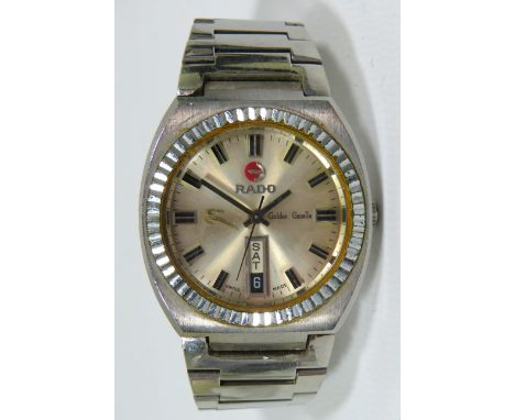Rado 11404, Golden Gazelle Gents Wristwatch, Day Date Window, Stainless Steel body and Metal Strap. 4043689 serial number. Go