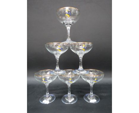 Six vintage Babycham glasses,