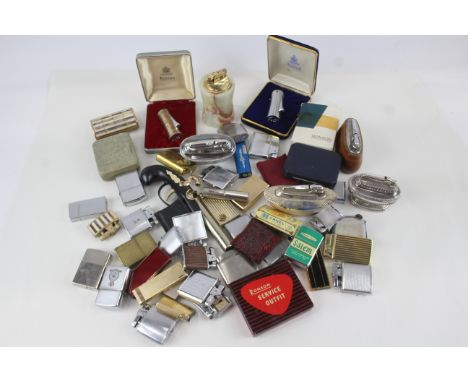 Cigarette Lighters Inc Vintage Table / Desk Ronson Zippo Onyx Colibri Job Lot 550423