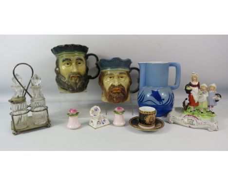 Mixed collectables lot to including a Carltonware Rowntree jug, glass cruet set and Yardleys soap dish etc.