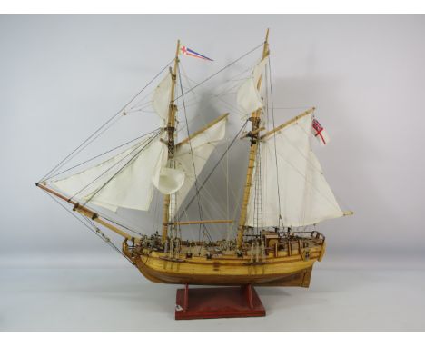 Large handmade model of the HMS Halifax, 25" tall &amp; 29" long. (PLEASE NOTE THERE IS NO IN HOUSE POSTAGE ON THIS ITEM)