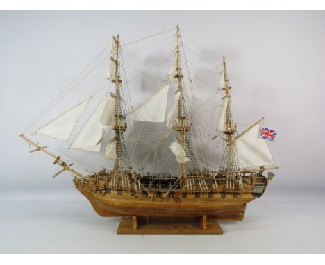 Handmade model of the HMS Pandora, 24" tall and 33" long. (PLEASE NOTE THERE IS NO IN HOUSE POSTAGE ON THIS ITEM)