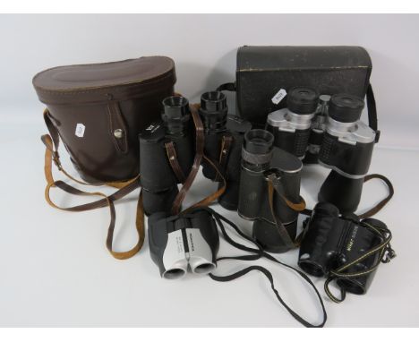 Carl Zeiss Jena 15 x 50 monocular plus two pairs of large and two pairs of small binoculars.