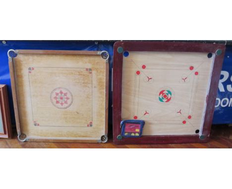 Two Vintage Carron game boards the largest measures 35 by 35.