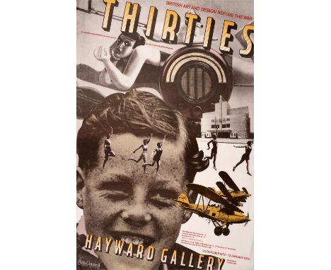 Tate Gallery British Artists of the 60s poster lithograph 77cm x 51cm, together with a Hayward Gallery 1980s poster and four 