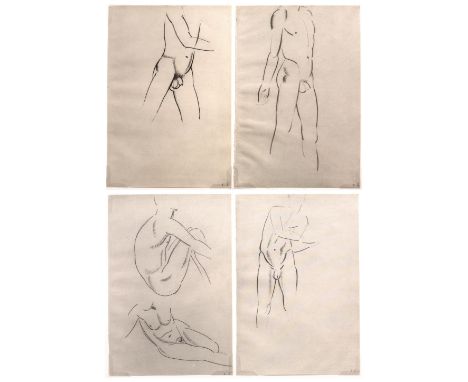 After Eric Gill (1882-1940)  Two pairs of male nudes   from Neville Spearman, First Nudes, London, 1954, first edition  each 