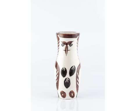 Pablo Picasso (1881-1973) at Madoura Pottery Chouetton (A.R. 135) white earthenware ceramic vase stamped 'Edition Picasso', M