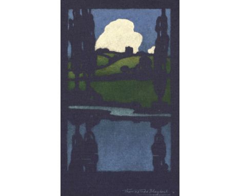 Thomas Todd Blaylock (1876-1929) The Cloud signed (lower right) woodcut 19cm x 12cm, together with three further impressions 
