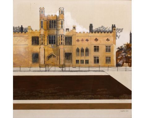 Howard Carter (20th Century) Five architectural drawings, 1973 'Coughton Court', 'Honnington Hall', 'Compton Wynyates', 'Asto