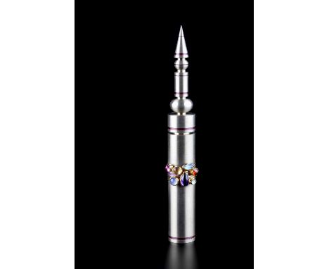 Wendy Ramshaw (British, Contemporary) Seven 18ct gold stacking rings collet set with cabochons of varied hues to include amet