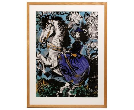 Pablo Picasso (1881-1973) for Bloomcraft  'Carnet II', circa 1963 screen printed cotton textile 66.5cm x 49cm.