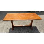 A Heals oak Arts and Crafts style dining table circa 1910 (H76cm W170cm D75cm)