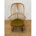 An Ercol style rocking chair (No label)