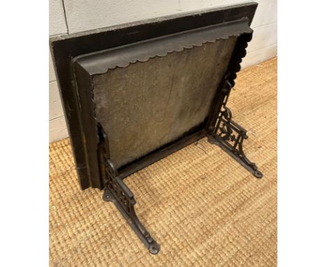 An ornate marble top wall shelf 