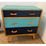A G-Plan painted three drawer chest of drawers (H85cm D45cm W76cm)