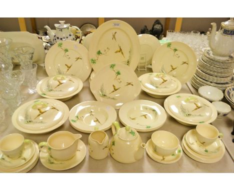 Ceramics - Royal Doulton; The Coppice D5805 dinner service comprising of dinner plates, tureens with cover, part tea set, oth