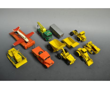 Toys - Die-Cast - a Dinky Toys Beechcraft Bonanza; Matchbox Series Kingsize No.8 Scammel 6x6 Tractor and Trailer, Laing Civil
