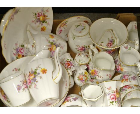 Royal Crown Derby Posies; Salad bowl, footed fruit bowl, ginger jar and cover, Chelsea jugs, tea ware, etc