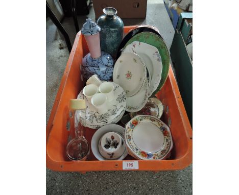 A selection of vintage ceramics including plates vase etc