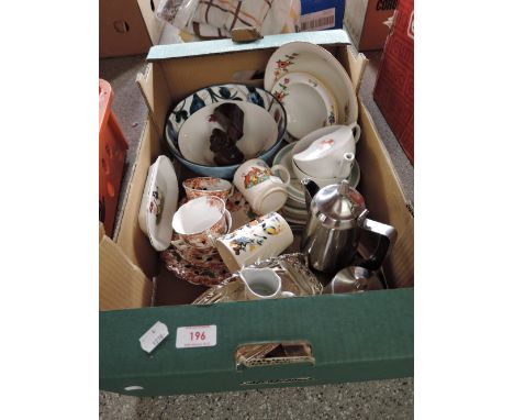 A selection of vintage ceramics including early Wellington china cups and saucers
